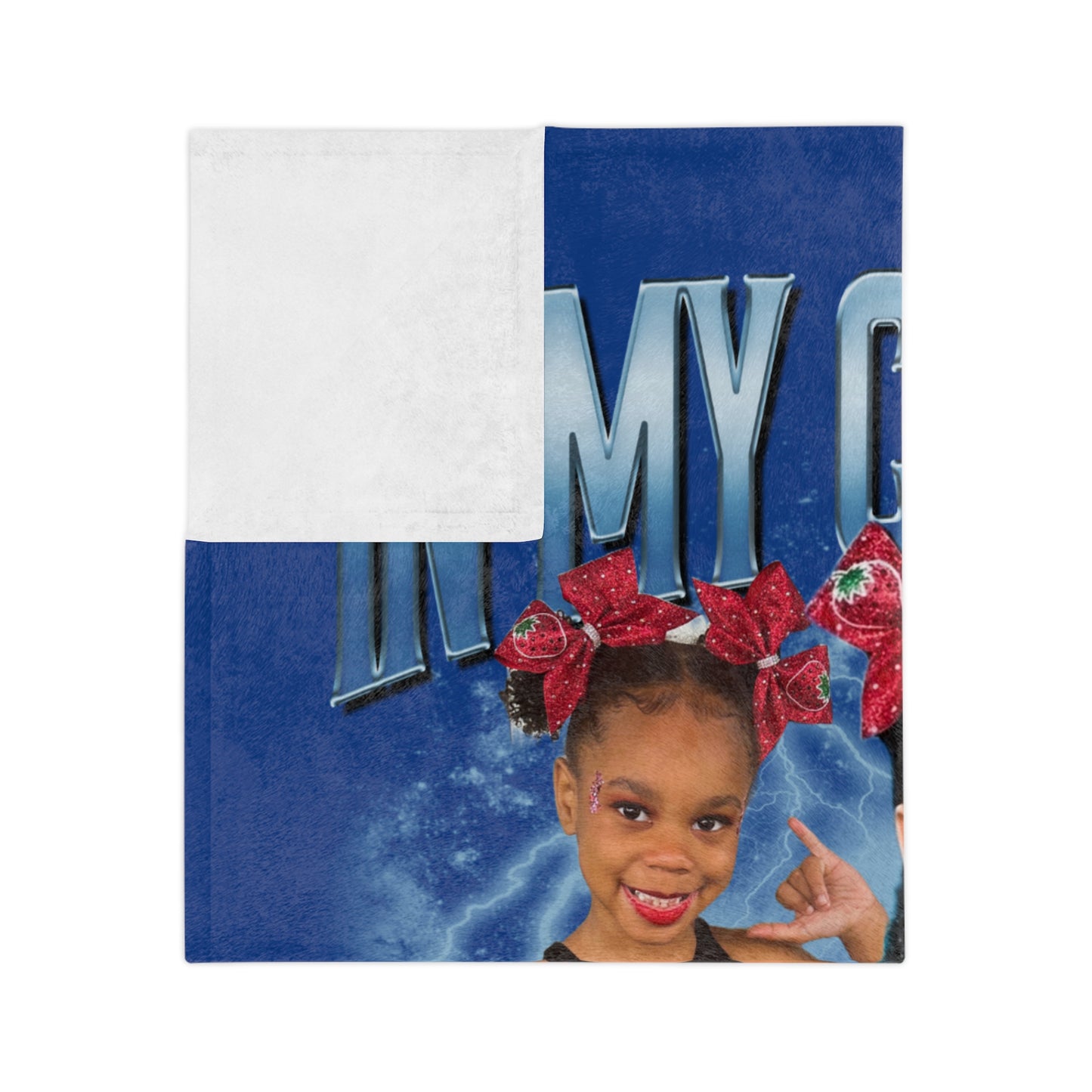 Custom Design Photo Cheer/Sports Velveteen Microfiber Blanket