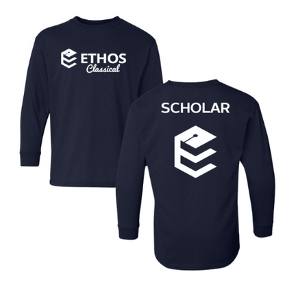 ETHOS SCHOLAR ON THE BACK LONG SLEEVE SHIRT