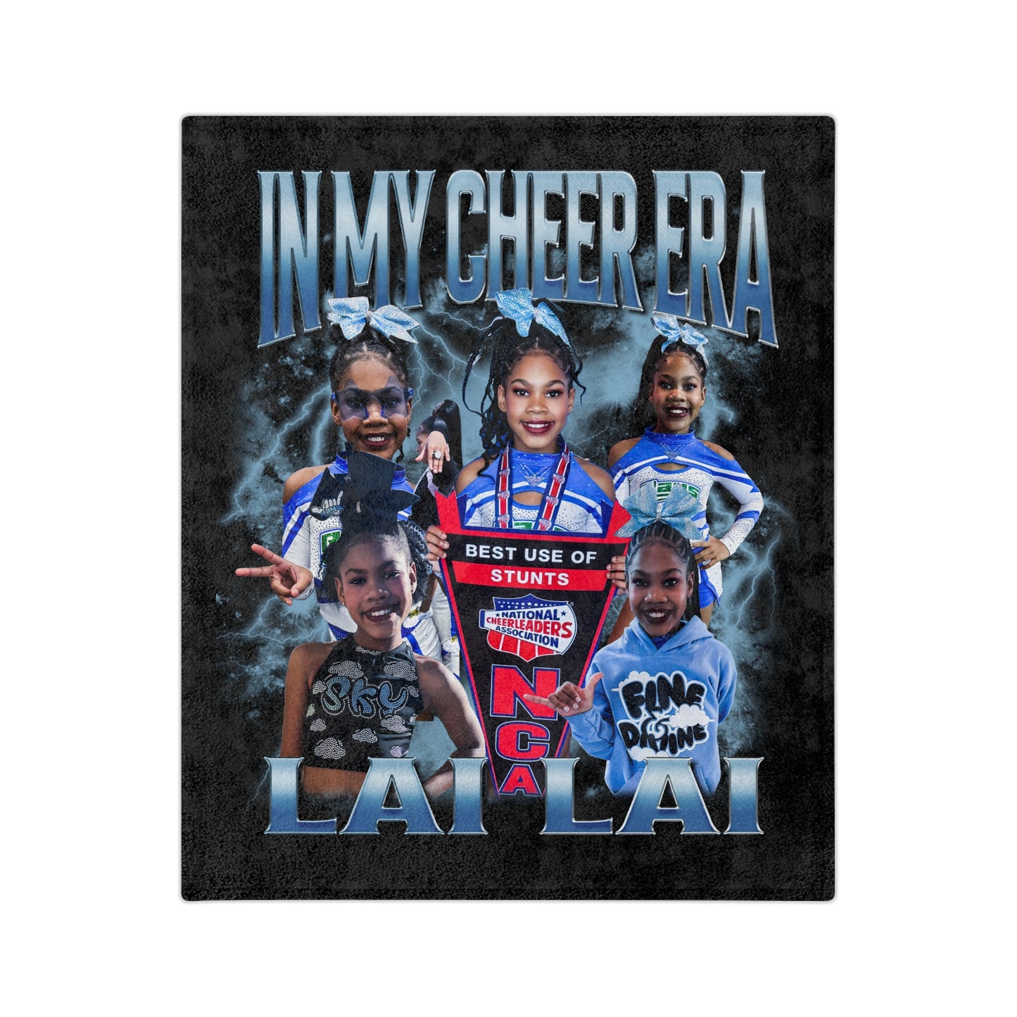Custom Design Photo Cheer/Sports Velveteen Microfiber Blanket